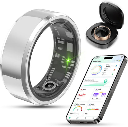 4 Pack Smart Ring met Opladen Case Hartslag Bloeddruk Zuurstof Slaap 4 Pack Smart Ring met Opladen Case Hartslag Bloeddruk Zuurstof Slaap